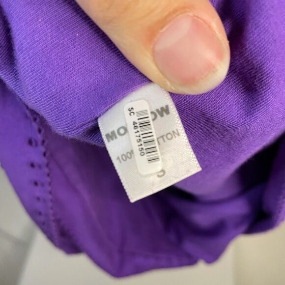 Monrow Purple Ombre Eyelet 3/4 Sleeve Knee Length Sheath Dress Size Small - Picture 6 of 7